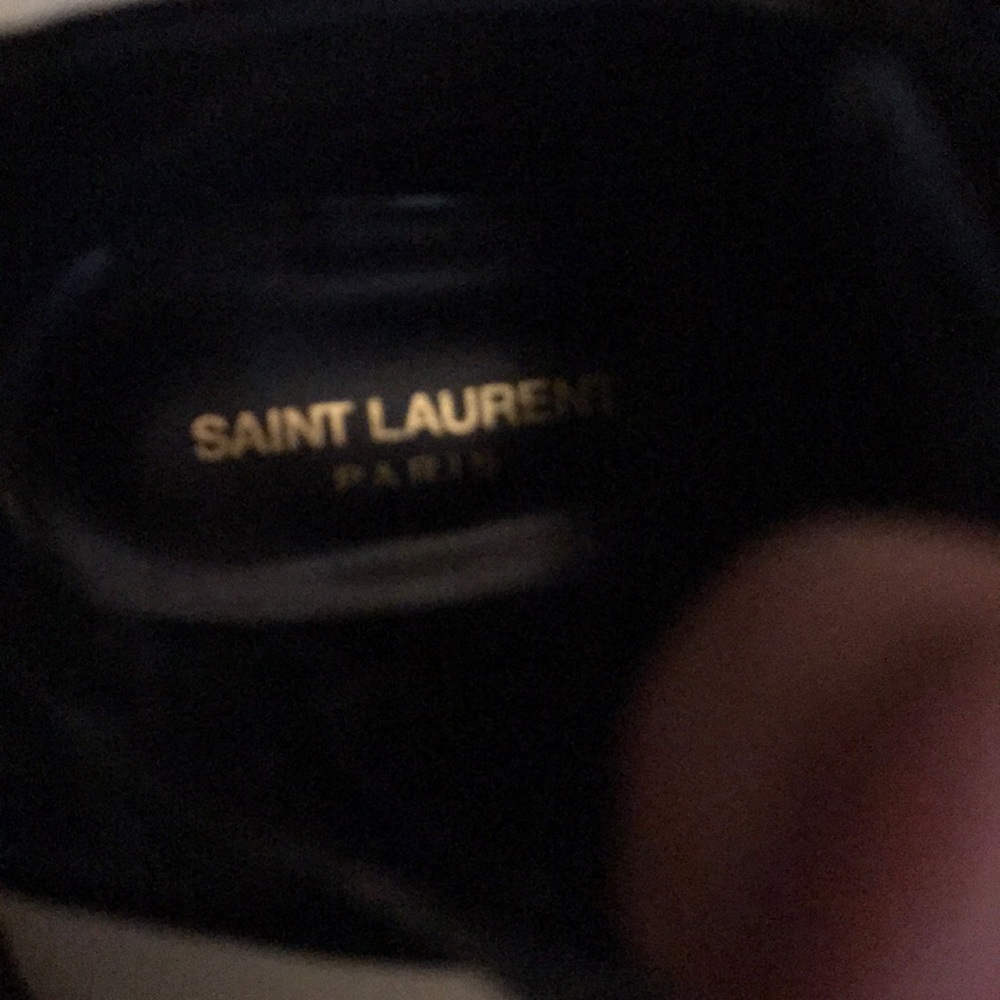 Saint Laurent black velour short booties - Picture 2 of 8